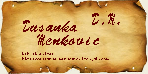 Dušanka Menković vizit kartica